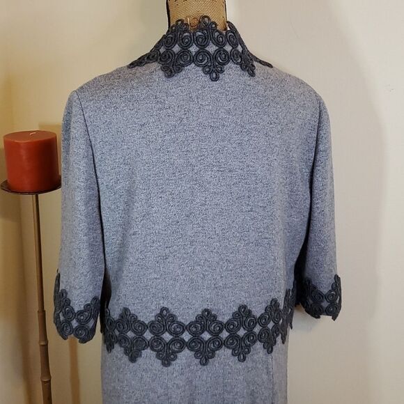 NWT Vintage Women's Peggy Jennings Gray Custom Evening coat size Medium - Picture 7 of 16